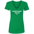 thumbnail image 1 of Babes Make Waves Womens V-Neck Tee, 1 of 2