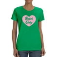 thumbnail image 1 of "Babes Only" Quote Inside Pink Heart Graphic Women Kelly Green T-Shirt, Female Medium, 1 of 4