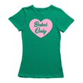 thumbnail image 1 of "Babes Only" Quote Inside Pink Heart Graphic Women's Kelly Green T-shirt, 1 of 1