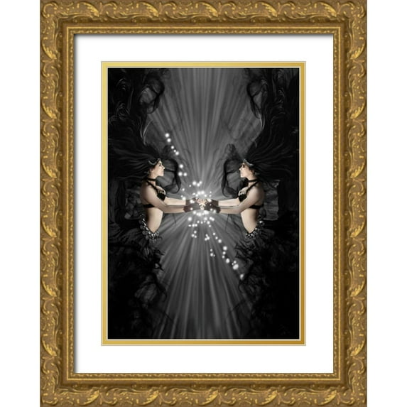 Babette 11x14 Gold Ornate Wood Framed with Double Matting Museum Art Print Titled - The bellydancers black