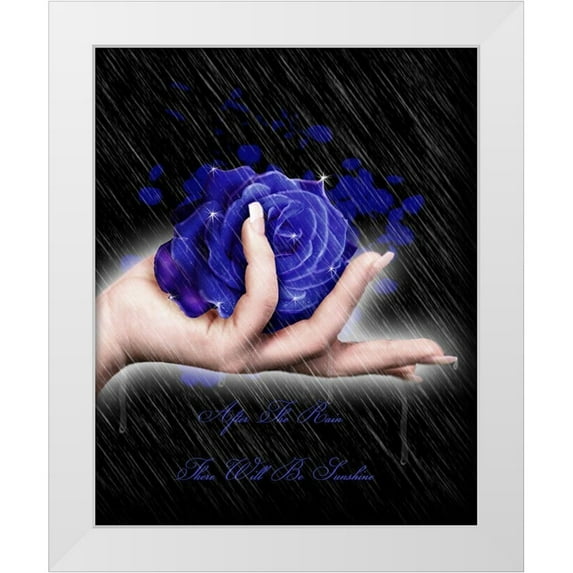 Babette 12x14 White Modern Wood Framed Museum Art Print Titled - After the rain there will be sunshine