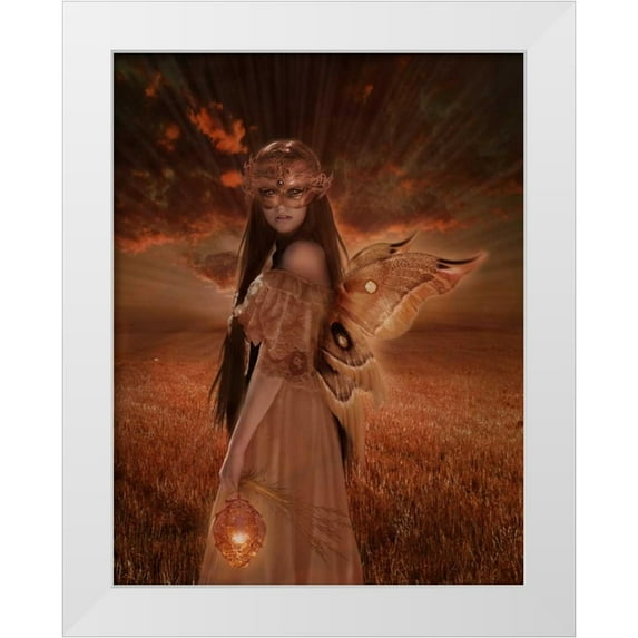 Babette 12x14 White Modern Wood Framed Museum Art Print Titled - Fairy 35