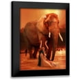 thumbnail image 1 of Babette 15x18 Black Modern Framed Museum Art Print Titled - Elephant Ritual, 1 of 5