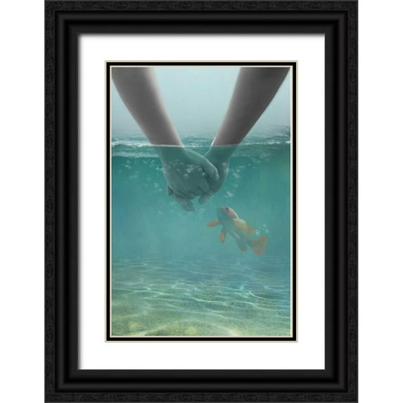 Babette 17x24 Black Ornate Wood Framed with Double Matting Museum Art Print Titled - Loving III