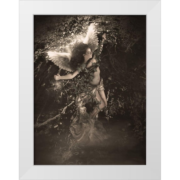 Babette 19x24 White Modern Wood Framed Museum Art Print Titled - Angel 4