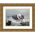 thumbnail image 1 of Babette 24x18 Gold Ornate Wood Framed with Double Matting Museum Art Print Titled - Black Swan 2, 1 of 4