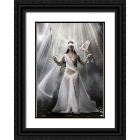 Babette 24x32 Black Ornate Wood Framed with Double Matting Museum Art Print Titled - Apollo