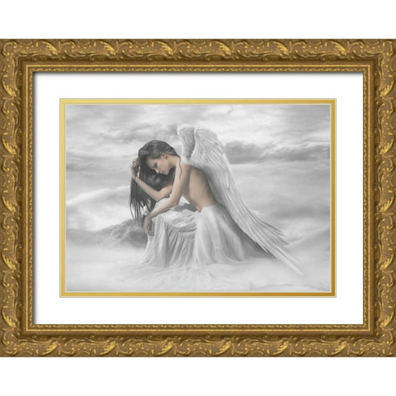Babette 32x24 Gold Ornate Wood Framed with Double Matting Museum Art Print Titled - Living Past