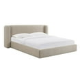 thumbnail image 1 of TOV Furniture Babette Tan Boucle King Bed, 1 of 9