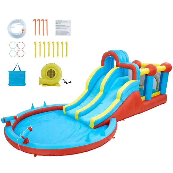 Babevy 276'' Inflatable Water Slide Park, Inflatable Water Bounce House,Jumping Castle with Slide, Water Squirter, Jumping,for children 12 years and older