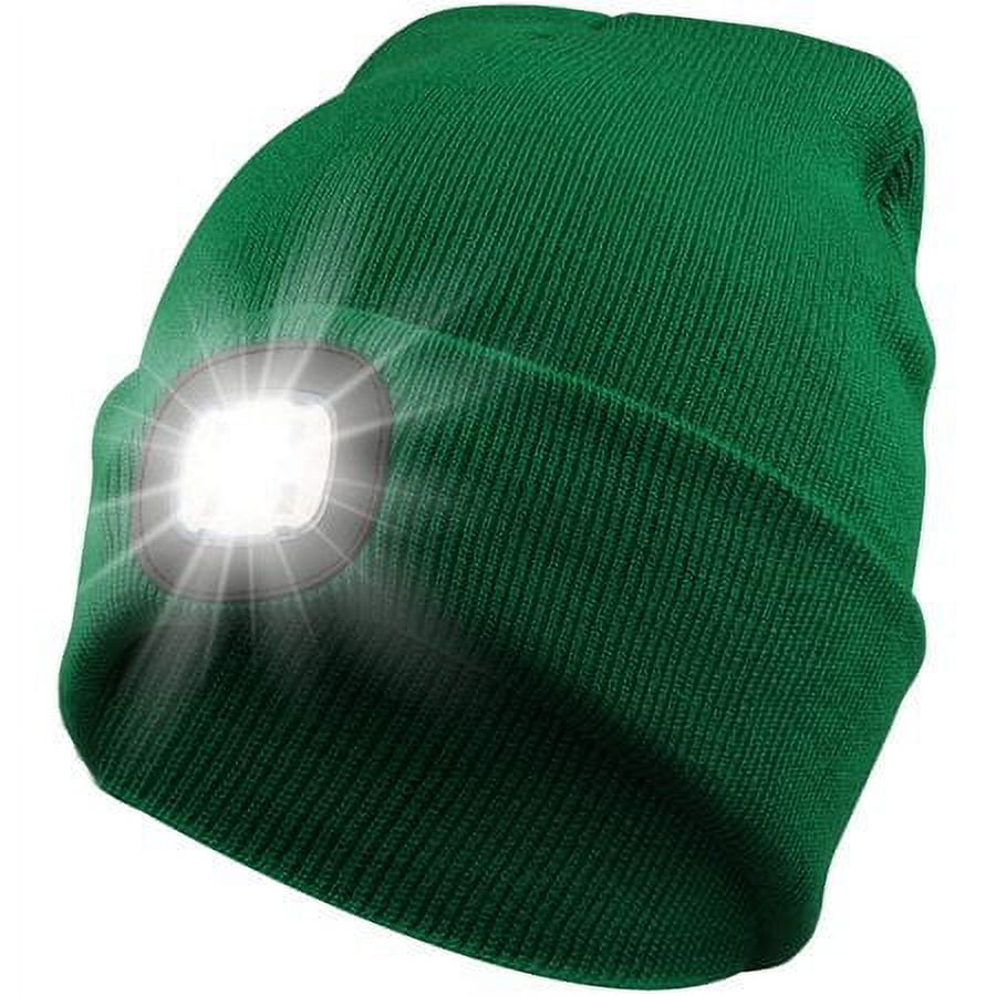 Babibeauty Beanie Hat with Light Headlamp Rechargeable Flashlight Head