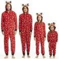 thumbnail image 1 of Babibeauty Christmas Family Matching Hoodie Pajamas Reindeer One Piece Jumpsuit Zipper Pjs for Adult Kids Baby, 1 of 7