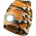 thumbnail image 1 of Babibeauty LED Beanie Hat with Light Headlamp Rechargeable Flashlights LED Hat Cap Running Light Christmas Gifts for Men Father Boyfriend Him Fishing Winter Hat Unique Gifts for Dad(Camo Orange), 1 of 8