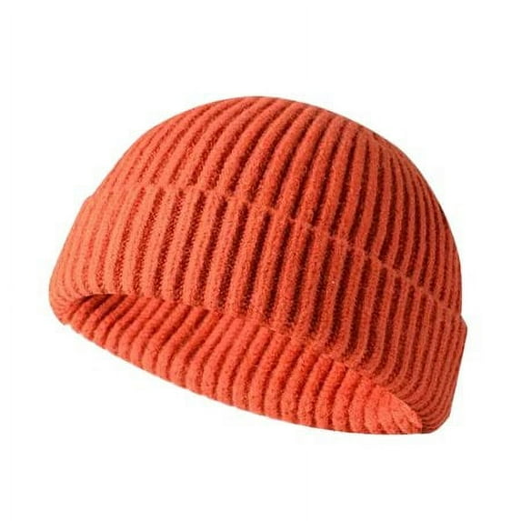 Babibeauty Men Women Winter Knitted Hat Beanie Skullcap Sailor Cap Cuff Brimless Retro Warm Hat