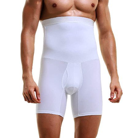 Babibeauty Men's Tummy Control Shapewear Shorts High Waist Slimming  Anti-Curling Underwear Body Shaper Seamless Boxer Brief