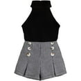 thumbnail image 1 of Babibeauty Toddler Baby Girl Summer Clothes Set Sleeveless Vest Top and Plaid Shorts Set Kids Girl Cool Outfits, 1 of 7
