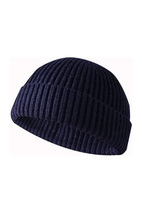 Trawler Beanie Watch Hat Roll-up Edge Skullcap Fisherman Beanie for Men Women