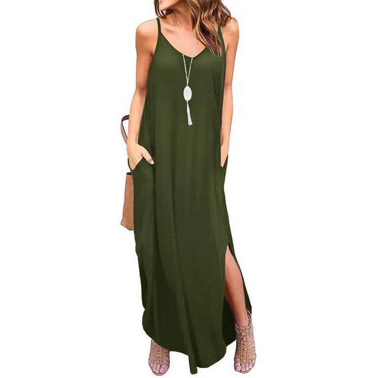 Babibeauty Women's Summer Casual Loose Dress Beach Cover Up Long