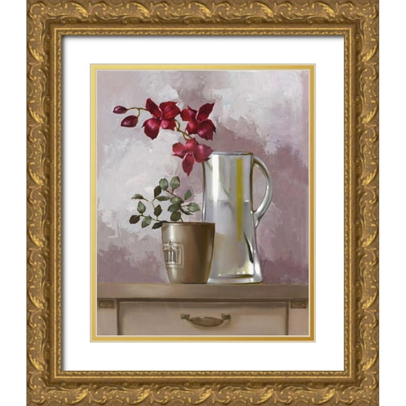 Babichev 15x18 Gold Ornate Wood Framed with Double Matting Museum Art Print Titled - Glasshouse Delight II