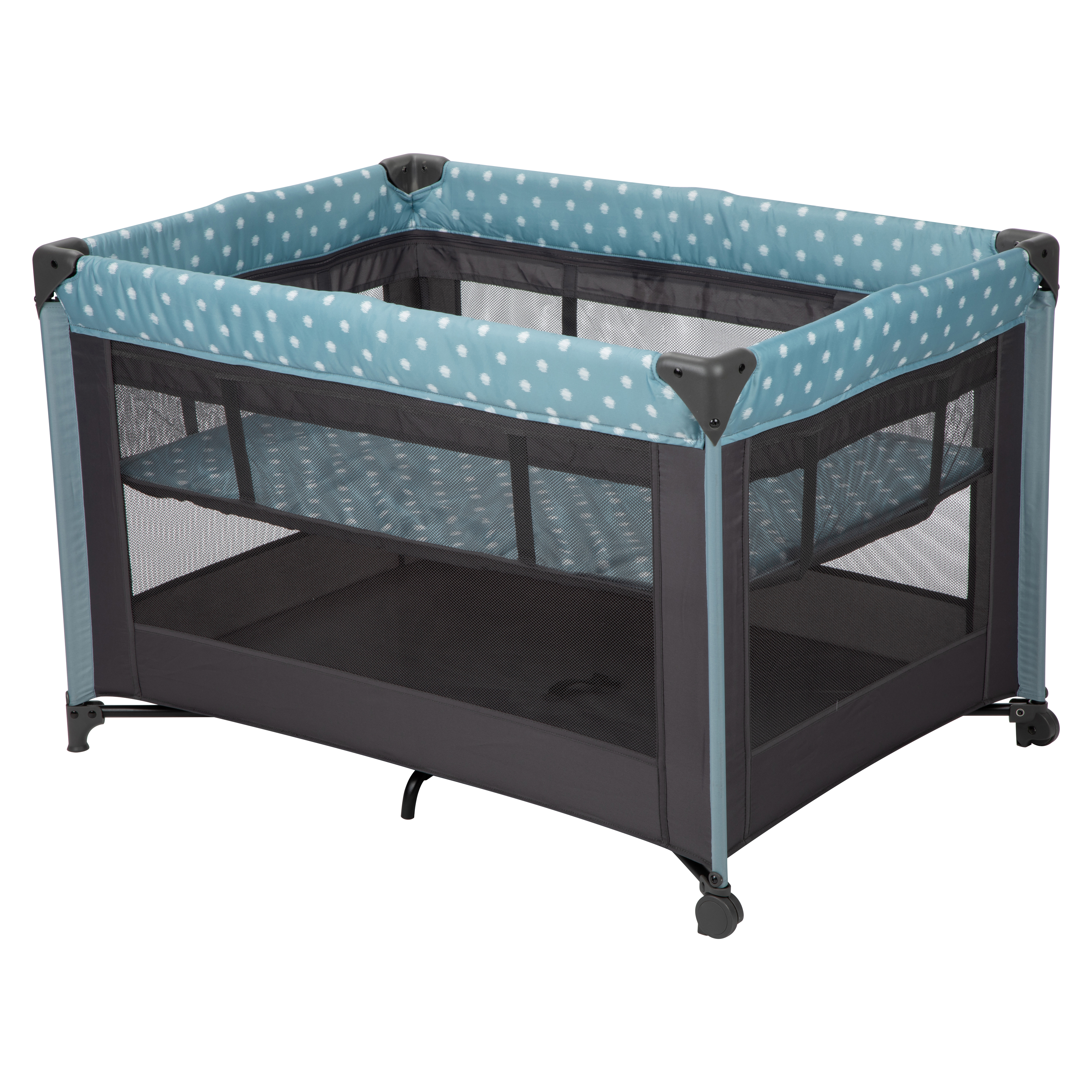 Babideal Dottie Baby Play Yard with Bassinet, Blue Dot - image 1 of 8