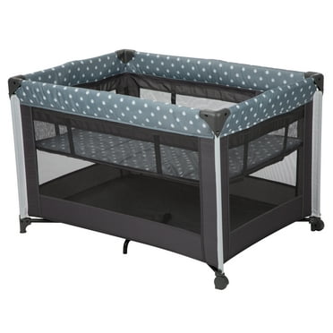 Babideal Dottie Baby Playard with Bassinet, Grey Dot, Infant