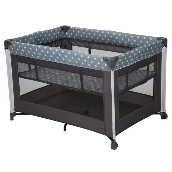 Babideal Dottie Baby Playard with Bassinet, Grey Dot, Infant