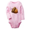 thumbnail image 1 of Babies Acorn Pattern Rompers, Newborn Baby Unisex Bodysuits, Infant Jumpsuits, Toddler 0-12 Months Kids Long Sleeves Oufits (Pink, 0-6 Months), 1 of 4