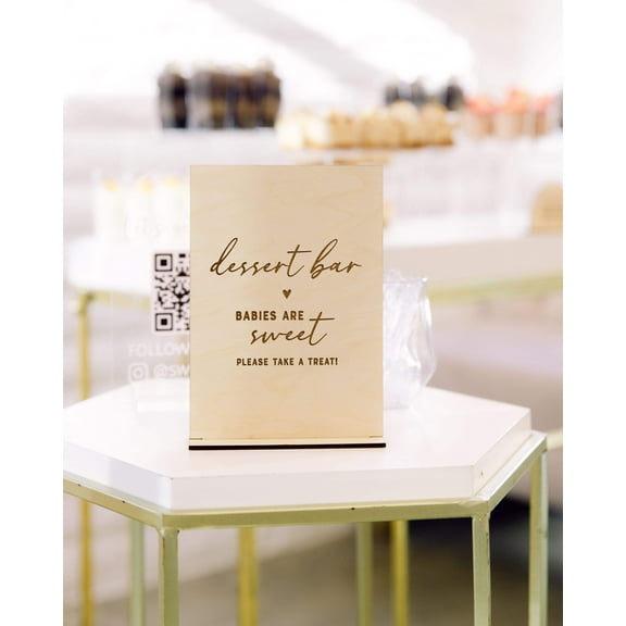 Babies Are Sweet, Please Take a Treat Wooden Dessert Bar Sign