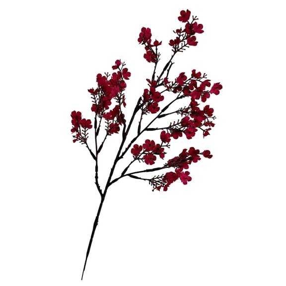 Babies Breath Flowers Artificial, Faux Berry Stems Realistic, Artificial Berry Spray Red a 47*6Cm