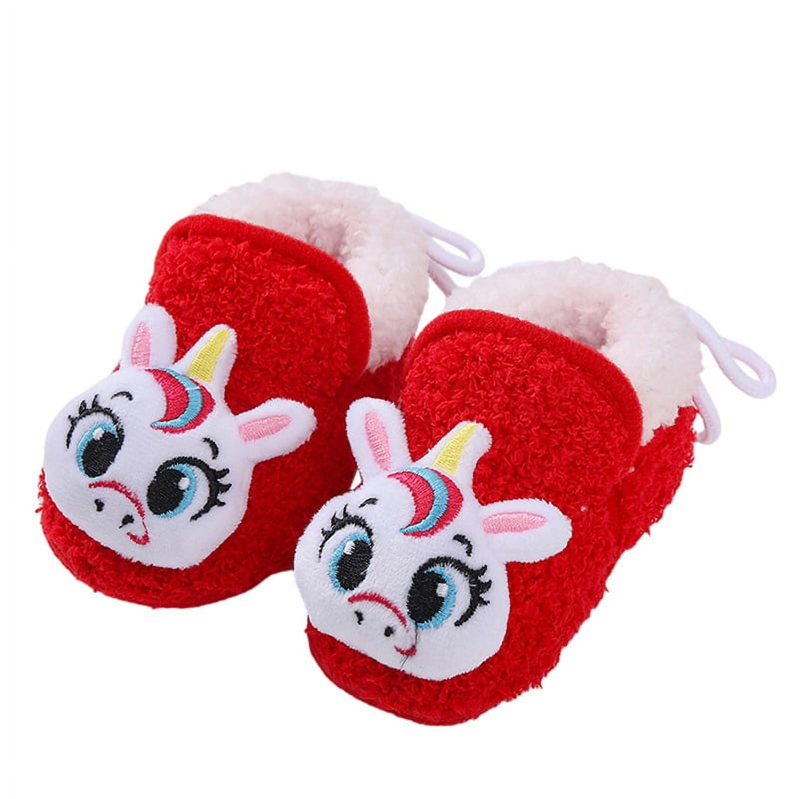 Soft Plush Baby Winter Booties with Cute Animal Face – Pink Edition main image 1