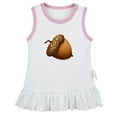 thumbnail image 1 of Babies Nature Acorn Pattern Dresses For Baby, Newborn Babies Skirts, Infant Princess Dress, 0-24M Kids Graphic Clothes (White Sleeveless Dresses, 18-24 Months), 1 of 4