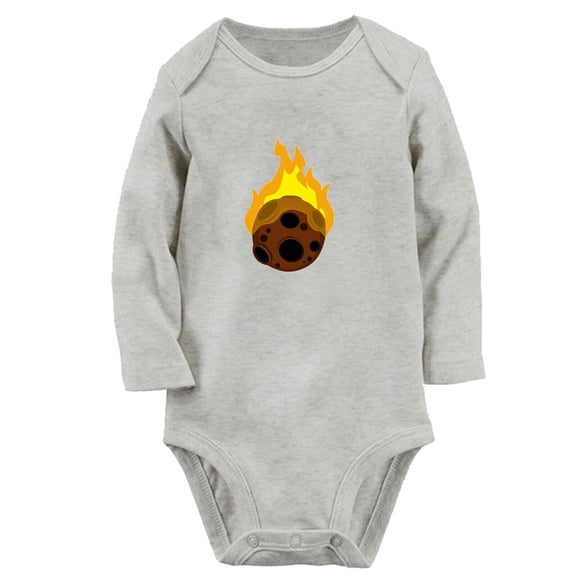Babies Nature Pattern Meteor Rompers, Newborn Baby Unisex Bodysuits, Infant Jumpsuits, Toddler 0-12 Months Kids Long Sleeves Oufits (Gray, 0-6 Months)