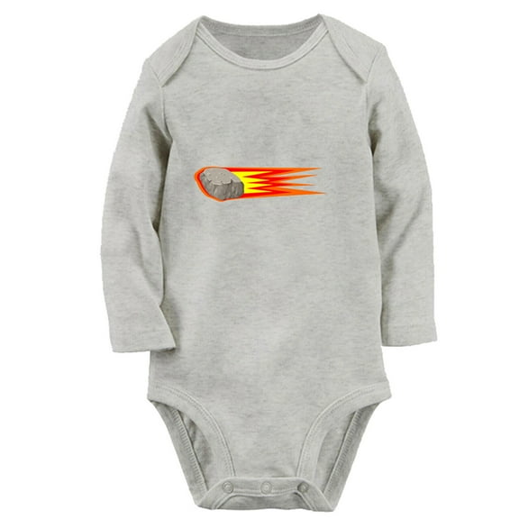 Babies Nature Pattern Meteor Rompers, Newborn Baby Unisex Bodysuits, Infant Jumpsuits, Toddler 0-12 Months Kids Long Sleeves Oufits (Gray, 0-6 Months)