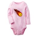 thumbnail image 1 of Babies Nature Pattern Meteor Rompers, Newborn Baby Unisex Bodysuits, Infant Jumpsuits, Toddler 0-12 Months Kids Long Sleeves Oufits (Pink, 6-12 Months), 1 of 4