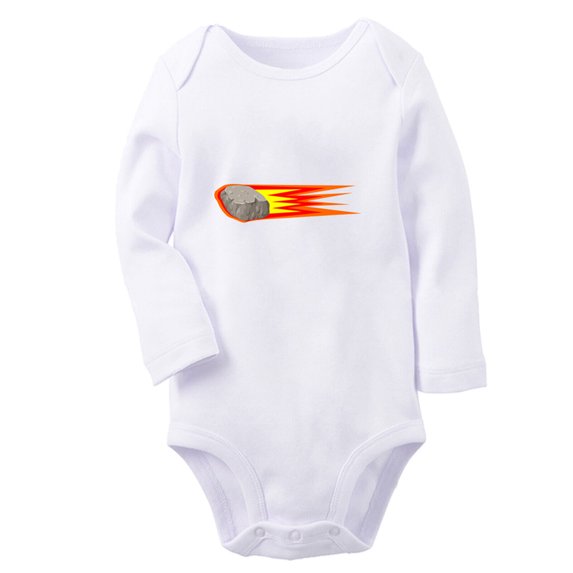 Babies Nature Pattern Meteor Rompers, Newborn Baby Unisex Bodysuits, Infant Jumpsuits, Toddler 0-12 Months Kids Long Sleeves Oufits (White, 6-12 Months)