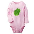 thumbnail image 1 of Babies Nature Pattern Peppermint Rompers, Newborn Baby Unisex Bodysuits, Infant Jumpsuits, Toddler 0-12 Months Kids Long Sleeves Oufits (Pink, 6-12 Months), 1 of 4
