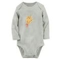 thumbnail image 1 of Babies Nature Pattern Wheat Rompers, Newborn Baby Unisex Bodysuits, Infant Jumpsuits, Toddler 0-12 Months Kids Long Sleeves Oufits (Gray, 6-12 Months), 1 of 4