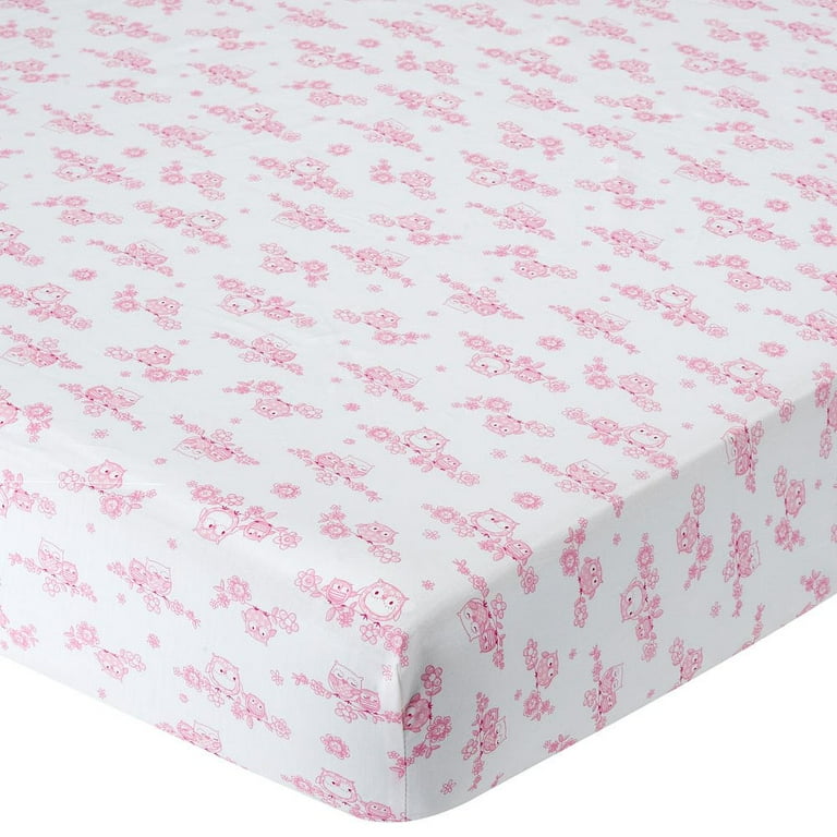Babies R Us Percale Crib Sheet Pink Toile Owl Walmart