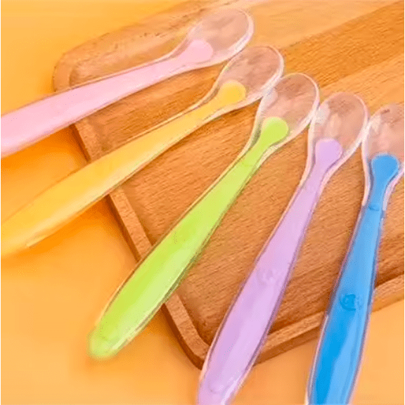 Babies Silicone Training Spoons, 5-Pack