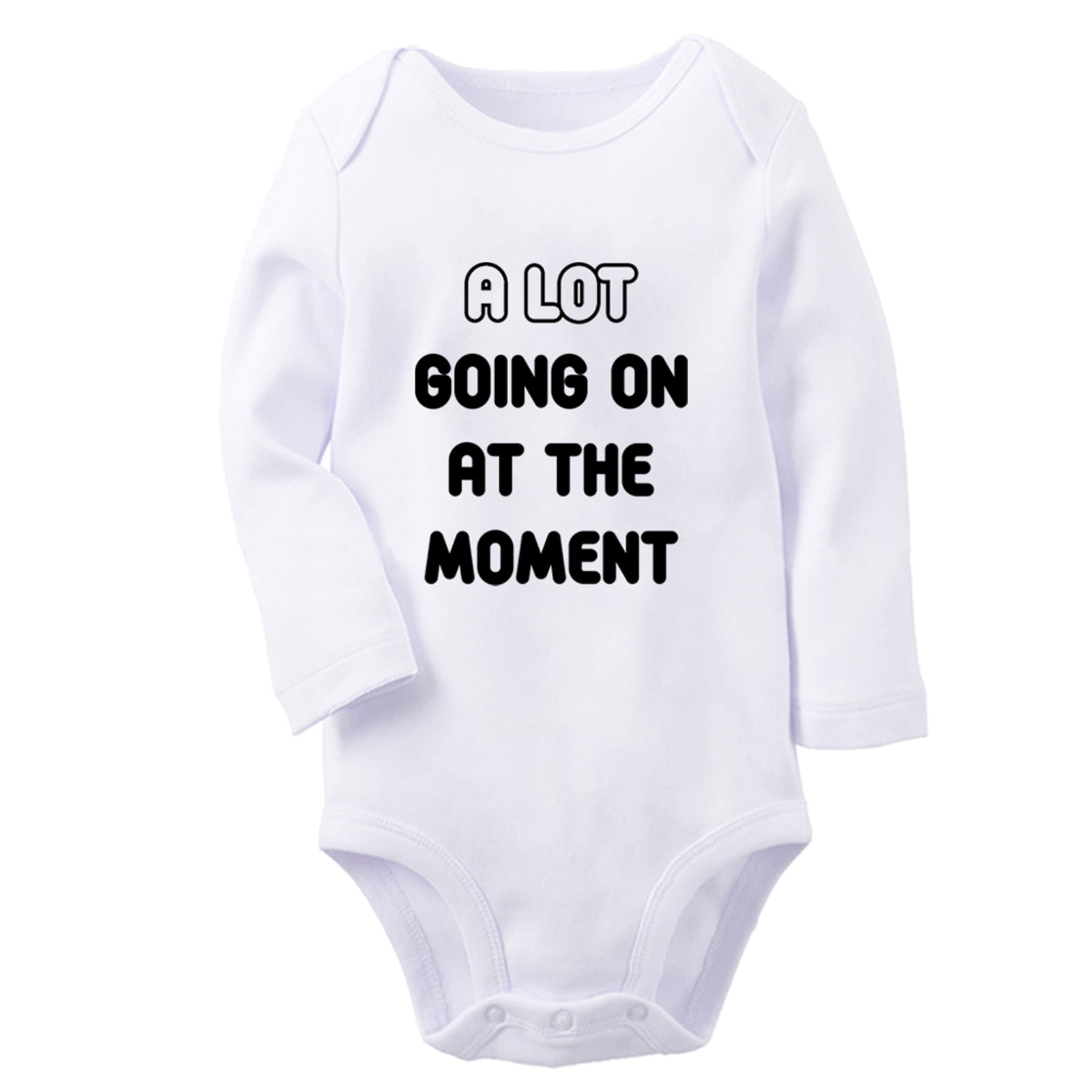 Babies Unisex A Lot Going On At The Moment Funny Rompers Newborn Baby Bodysuits Infant Jumpsuits Kids Cotton Graphic One-Piece Outfits