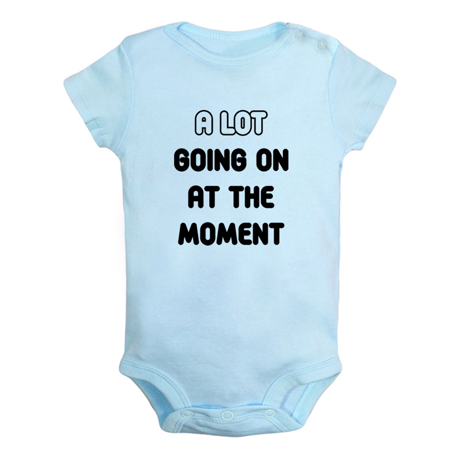 Babies Unisex A Lot Going On At The Moment Funny Rompers Newborn Baby Bodysuits Infant Jumpsuits Kids Cotton Graphic One-Piece Outfits