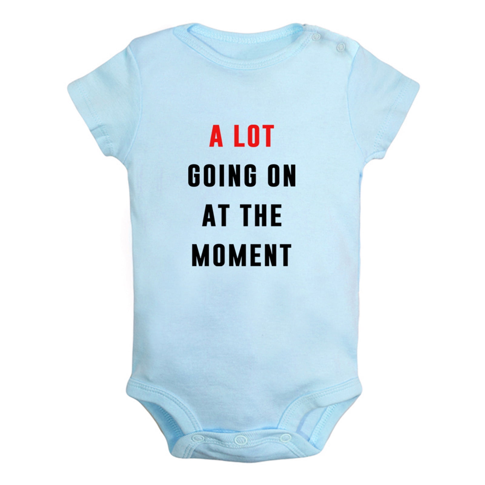 Babies Unisex A Lot Going On At The Moment Funny Rompers Newborn Baby Bodysuits Infant Jumpsuits Kids Cotton Graphic One-Piece Outfits