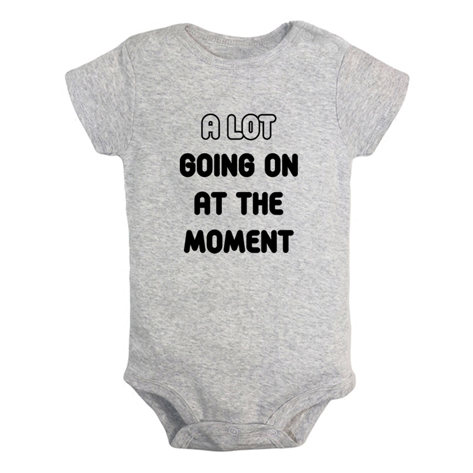 Babies Unisex A Lot Going On At The Moment Funny Rompers Newborn Baby Bodysuits Infant Jumpsuits Kids Cotton Graphic One-Piece Outfits