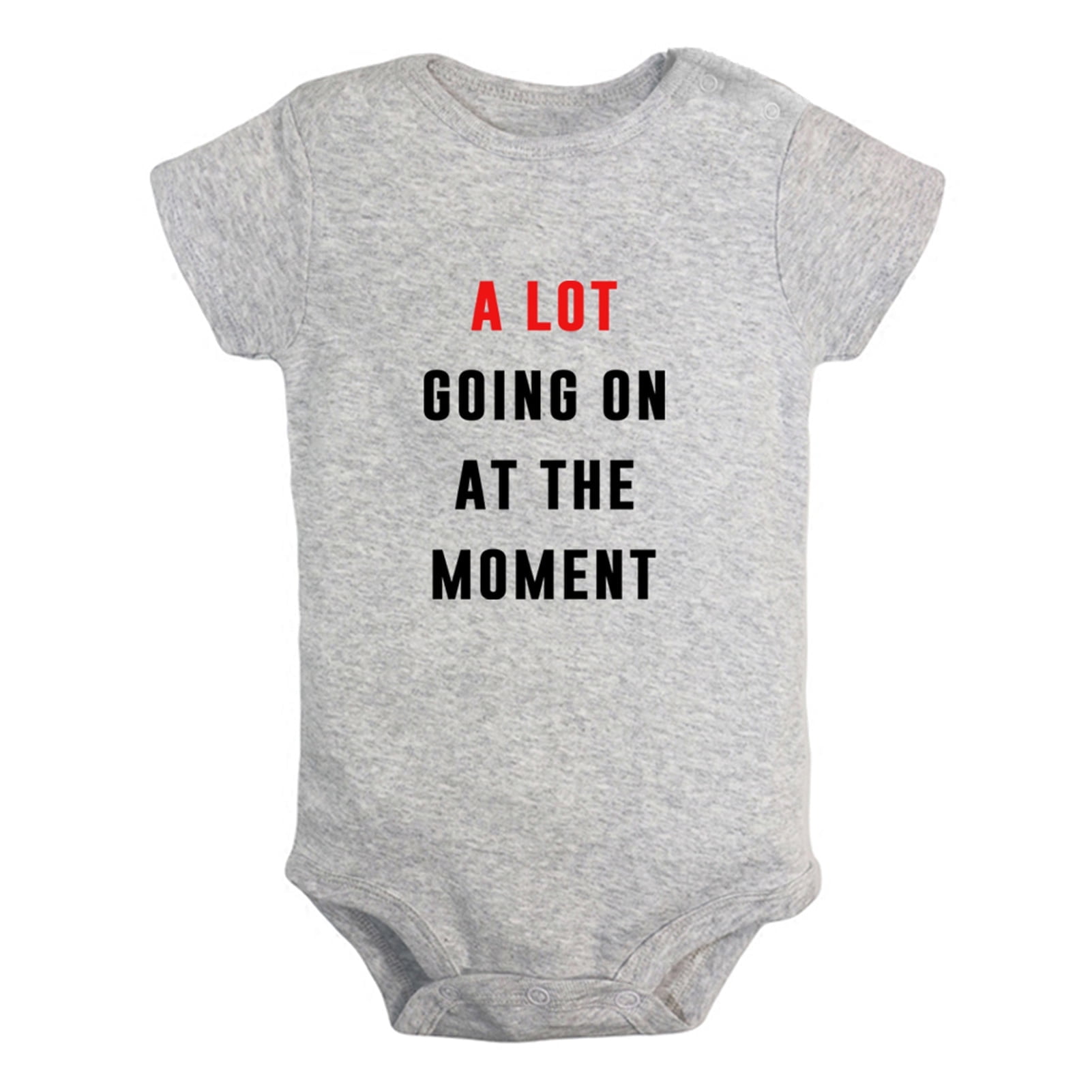 Babies Unisex A Lot Going On At The Moment Funny Rompers Newborn Baby Bodysuits Infant Jumpsuits Kids Cotton Graphic One-Piece Outfits