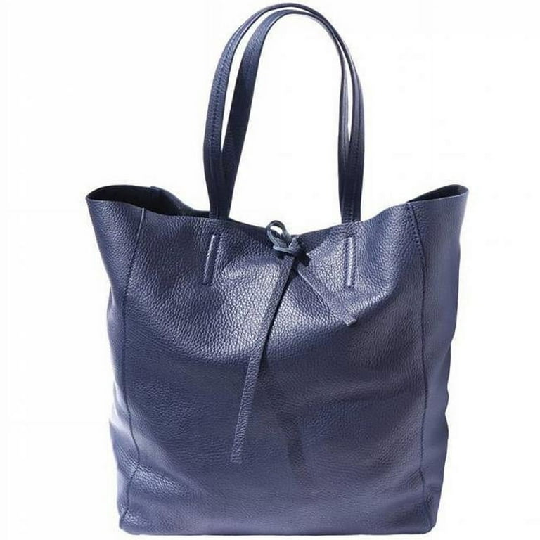 Babila Womens Leather Shopping Handbag Dark Blue Walmart