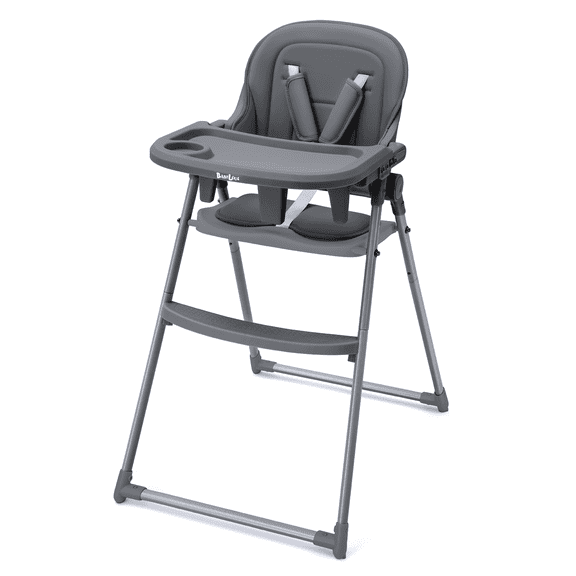 Babilous Foldable High Chair for Babies and Toddlers – Portable, Convertible High Chairs with Adjustable Tray, 5-Point Harness, and Easy-to-Clean Design