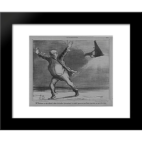 Babinet Deciding to Go off the Sun 20x24 Framed Art Print by Honore Daumier