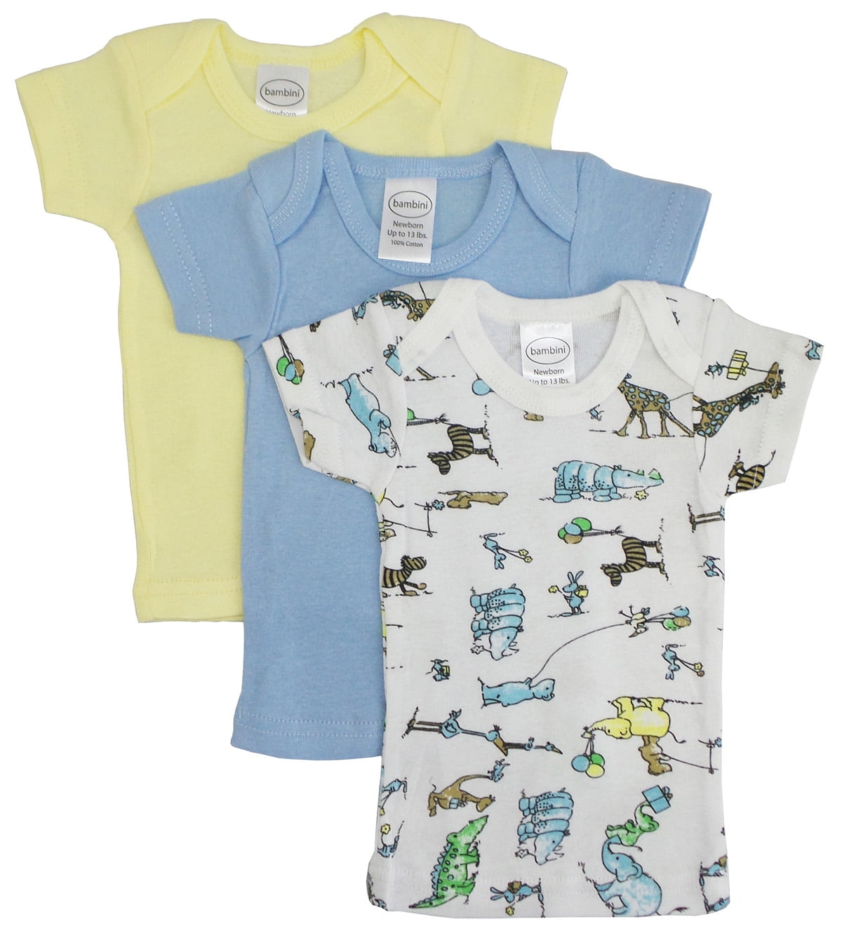 Babini Baby Boy Printed Short Sleeve Variety Pack - Walmart.com