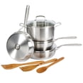 thumbnail image 1 of Babish 10 Piece Professional Tri Ply Non Toxic Pots and Pans Cookware Set, 1 of 15