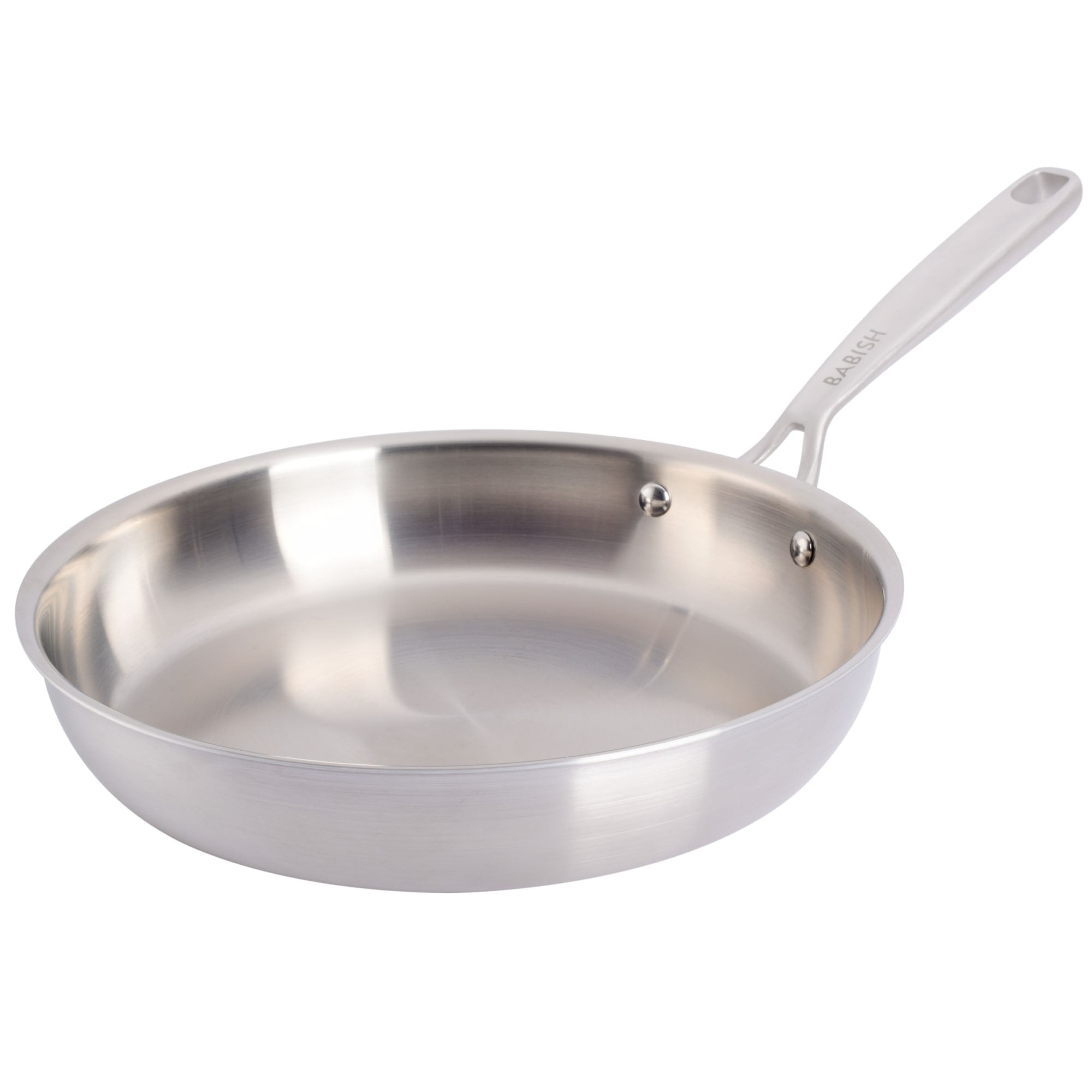Babish 10-Inch Stainless Steel Non-Stick Frying Pan with Lid